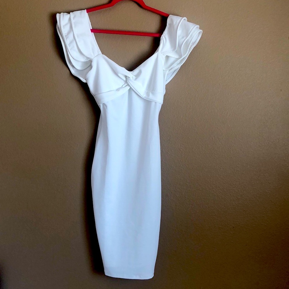 Twist Front MIDI Dress